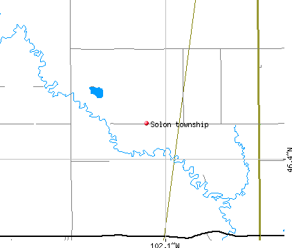 Solon township, ND map