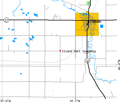 Island Park township, ND map