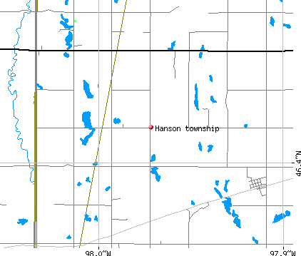 Hanson township, ND map