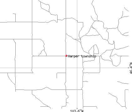 Harper township, ND map