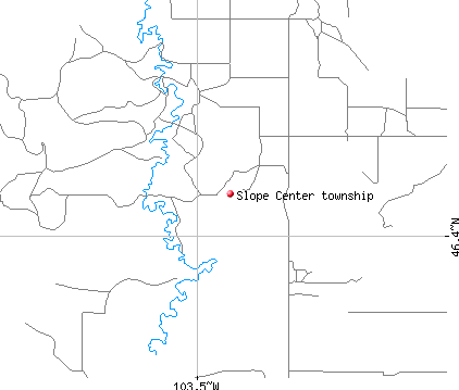 Slope Center township, ND map