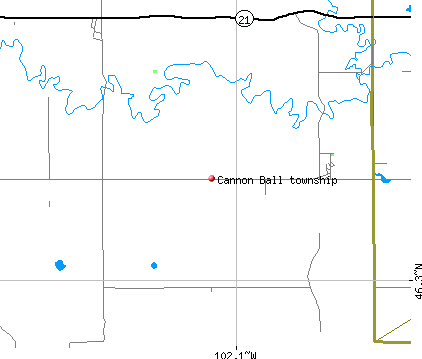 Cannon Ball township, ND map