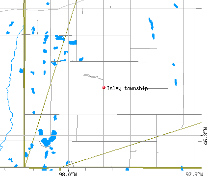 Isley township, ND map