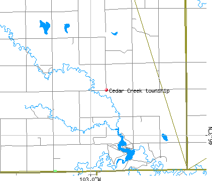 Cedar Creek township, ND map