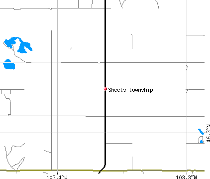Sheets township, ND map