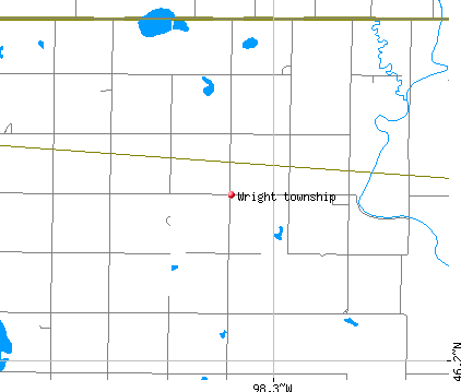 Wright township, ND map
