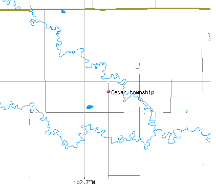 Cedar township, ND map
