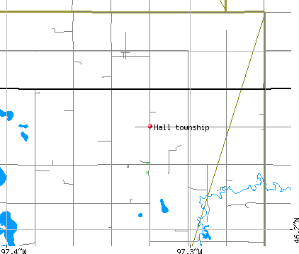 Hall township, ND map