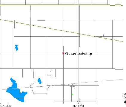 Vivian township, ND map