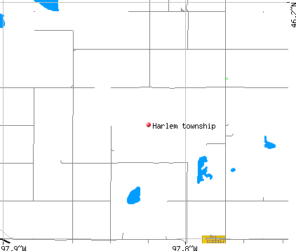 Harlem township, ND map