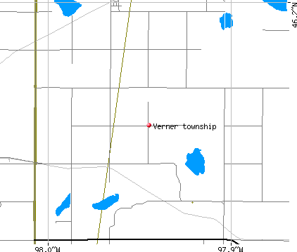 Verner township, ND map