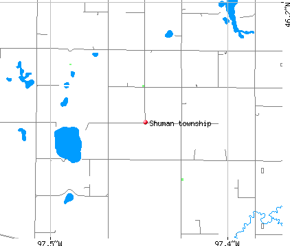 Shuman township, ND map
