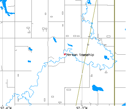Herman township, ND map