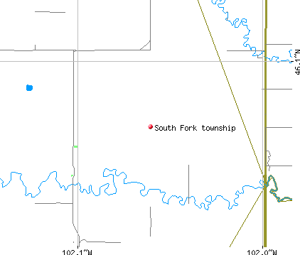 South Fork township, ND map