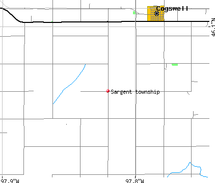 Sargent township, ND map