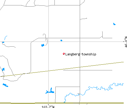 Langberg township, ND map