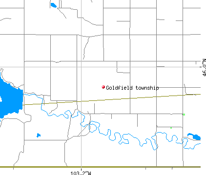 Goldfield township, ND map