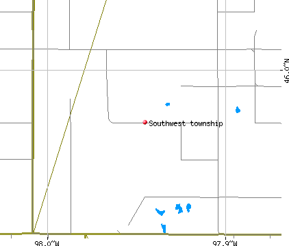 Southwest township, ND map