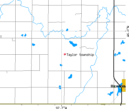 Taylor township, ND map