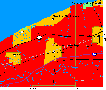 Madison township, OH map