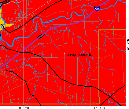 Leroy township, OH map