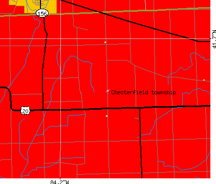Chesterfield township, OH map