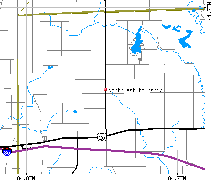 Northwest township, OH map