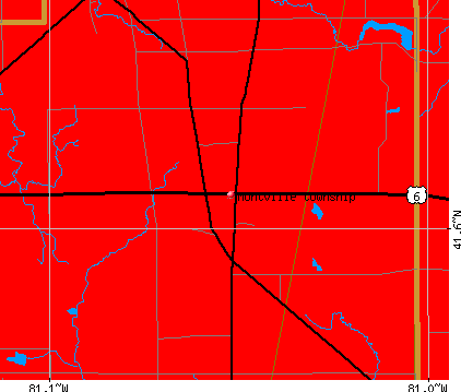 Montville township, OH map