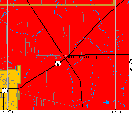 Hambden township, OH map