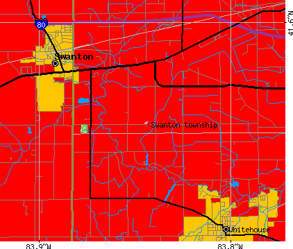 Swanton township, OH map