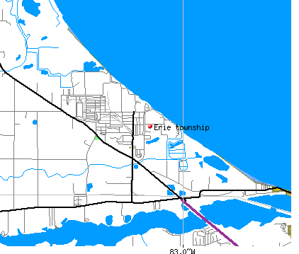 Erie township, OH map
