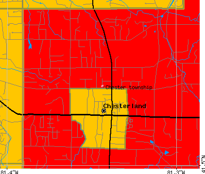 Chester township, OH map