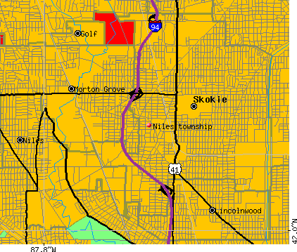Niles township, IL map