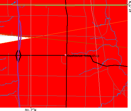 Gustavus township, OH map