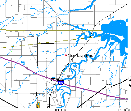 Rice township, OH map