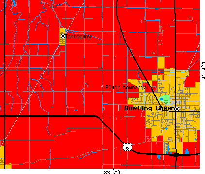 Plain township, OH map