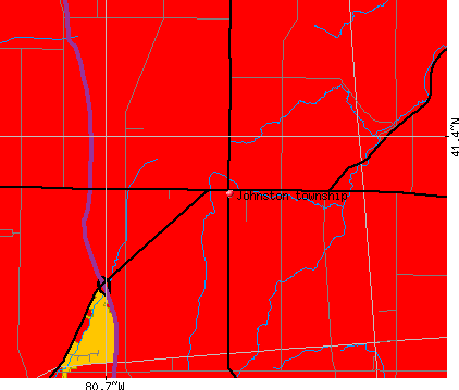 Johnston township, OH map