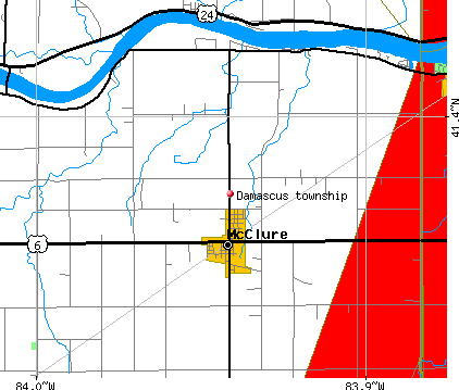 Damascus township, OH map