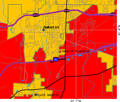 Amherst township, OH map
