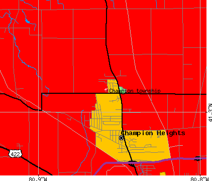 Champion township, OH map