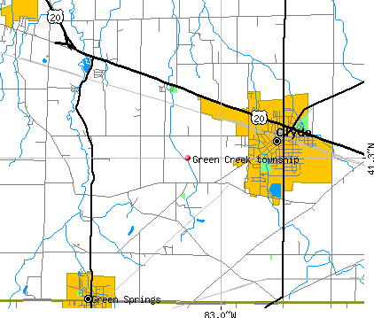 Green Creek township, OH map