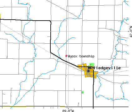 Wysox township, IL map