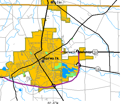 Norwalk township, OH map