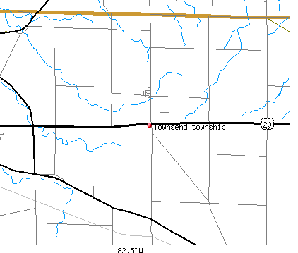 Townsend township, OH map