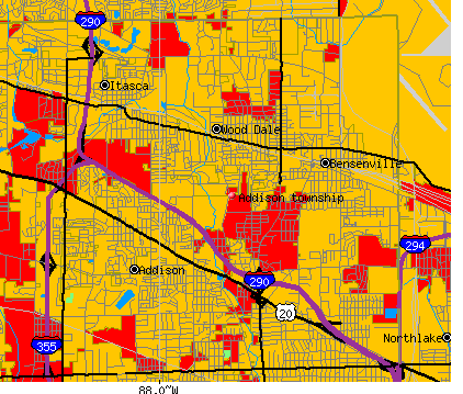 Addison township, IL map