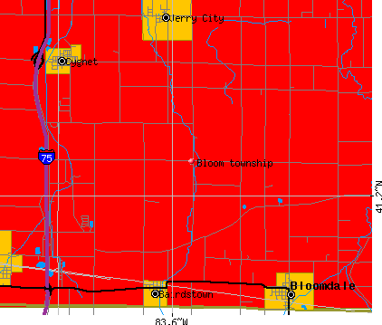 Bloom township, OH map