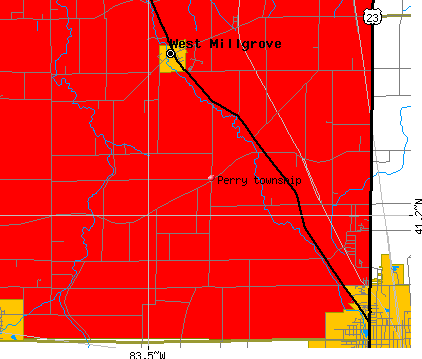 Perry township, OH map