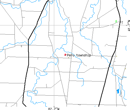 Peru township, OH map