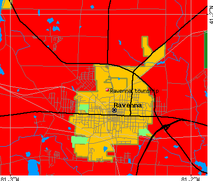 Ravenna township, OH map