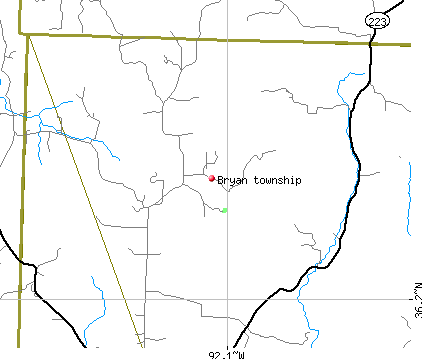 Bryan township, AR map